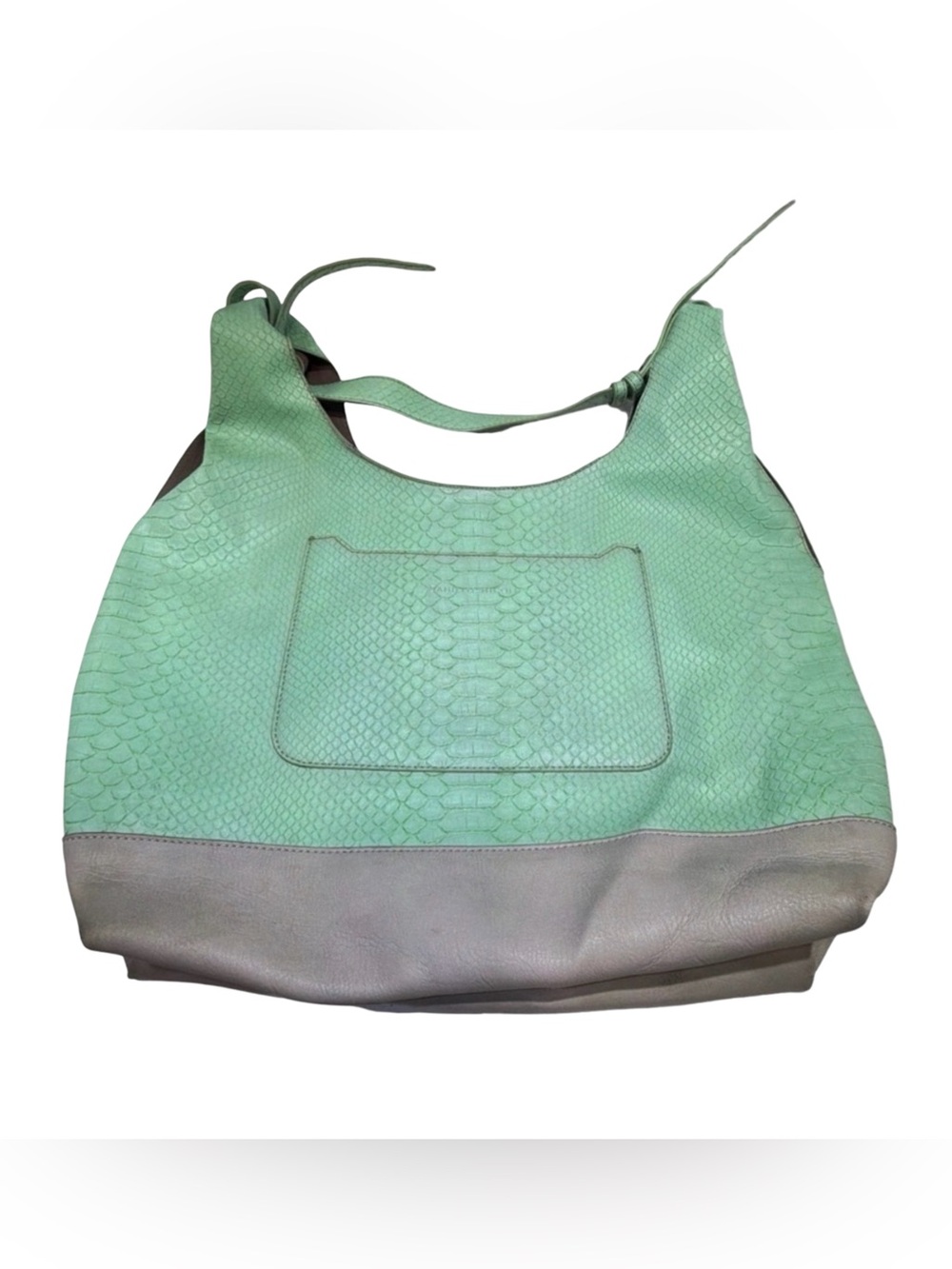 Danielle Nicole Green Faux Leather Hobo Bag | Textured Snake Embossed Shoulder - Picture 10 of 11